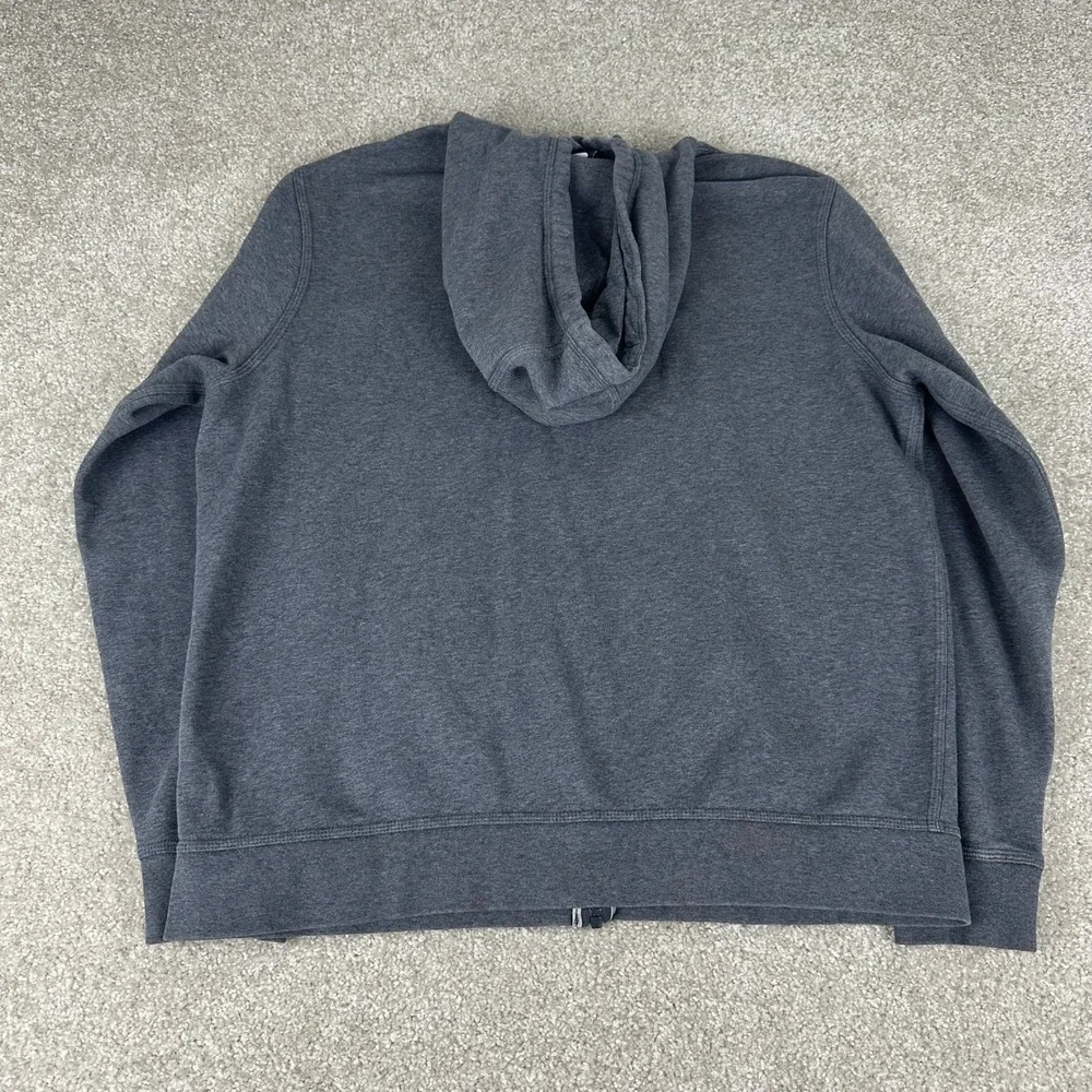 Nike Mens Full Zip Hoodie Charcoal Gray XL Swoosh Fleece Jacket RN56323